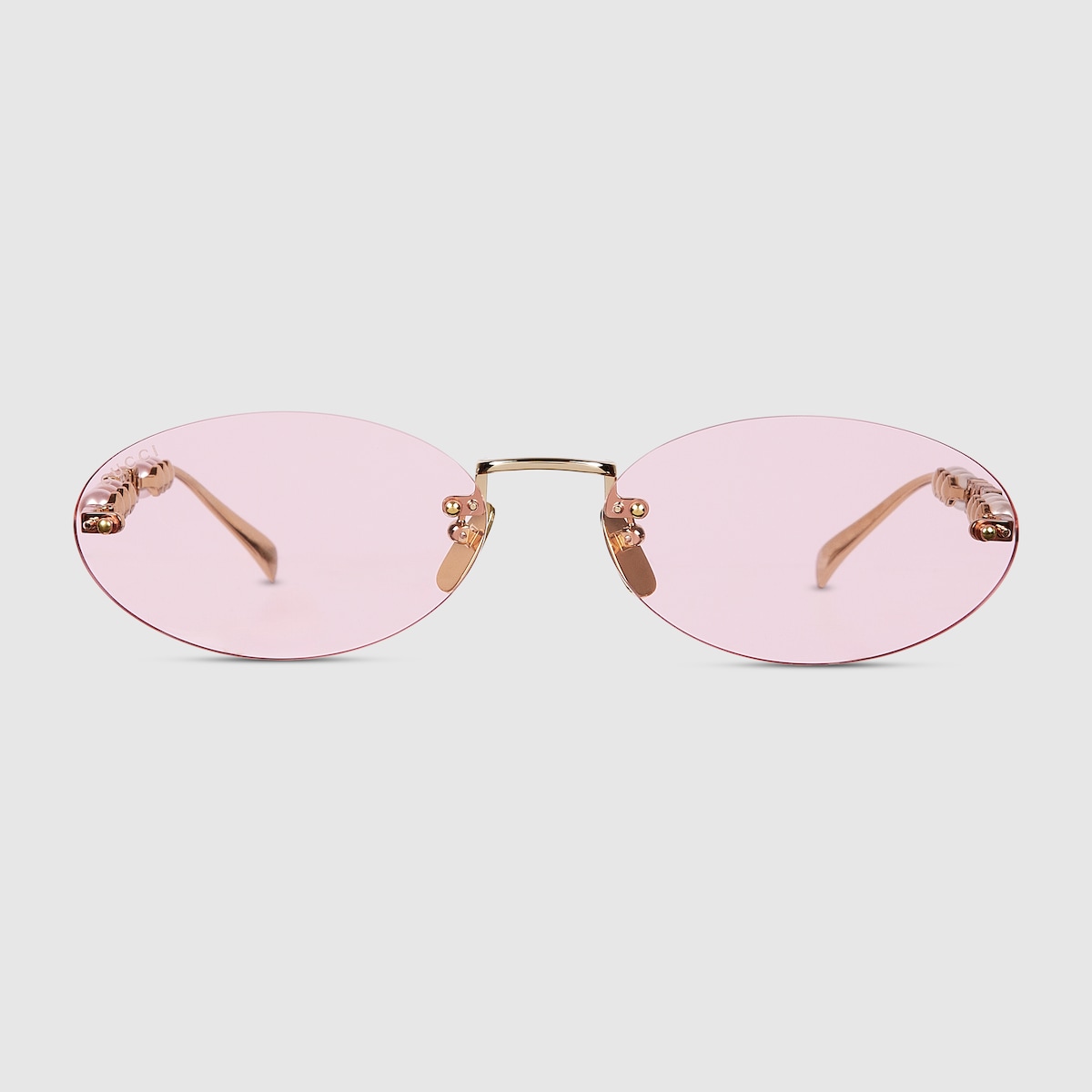 サングラス GUCCI Gold oval sunglasses GUCCI EYEWEAR Oval-frame gold-tone sunglasses | NET-A-PORTER
