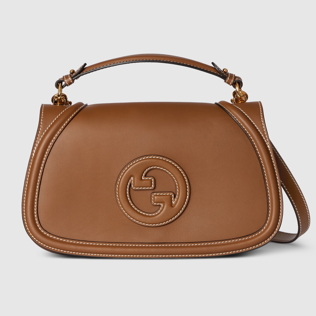 Gucci Blondie large top handle bag in brown leather | GUCCI® US