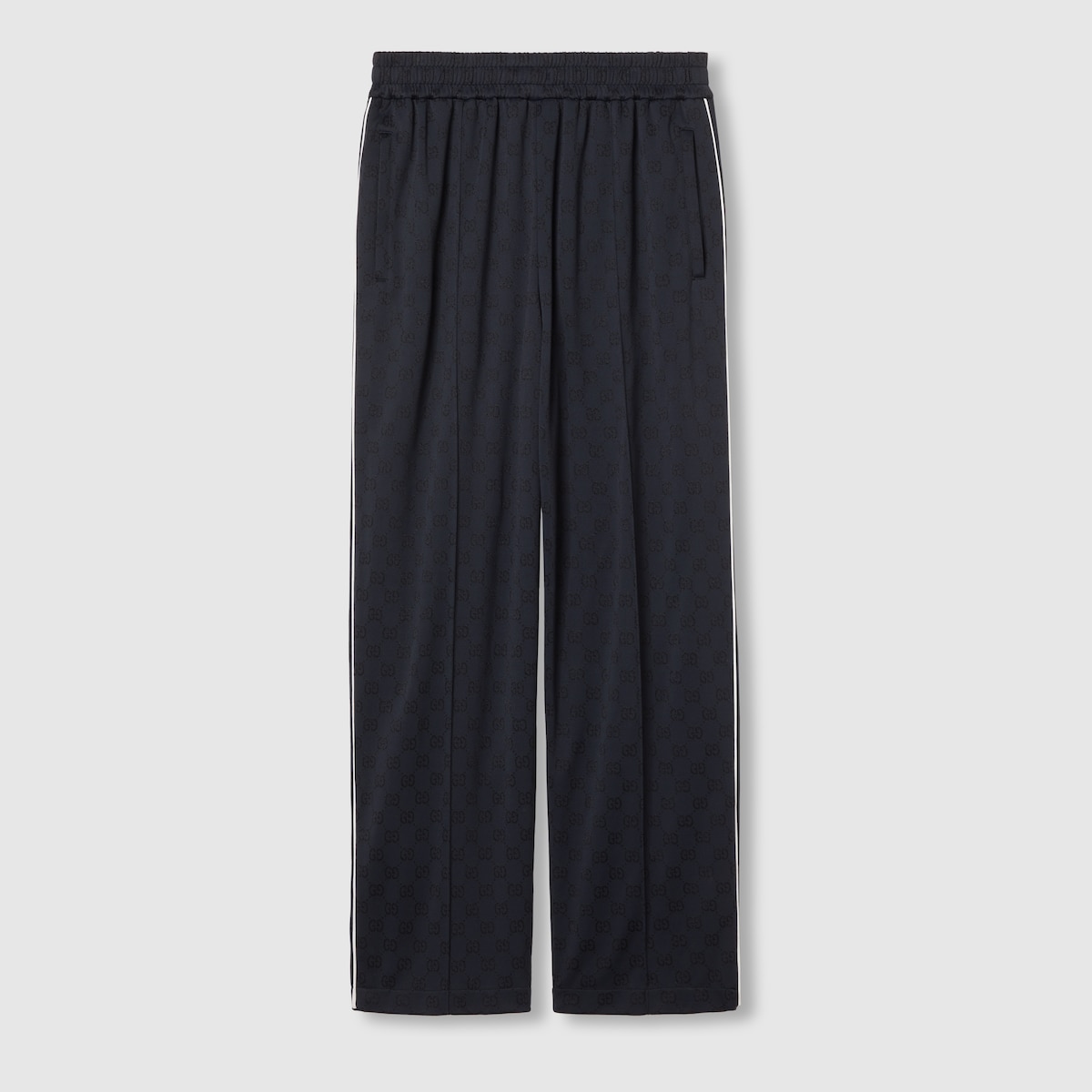 GG nylon and jersey pant in navy | GUCCI® US