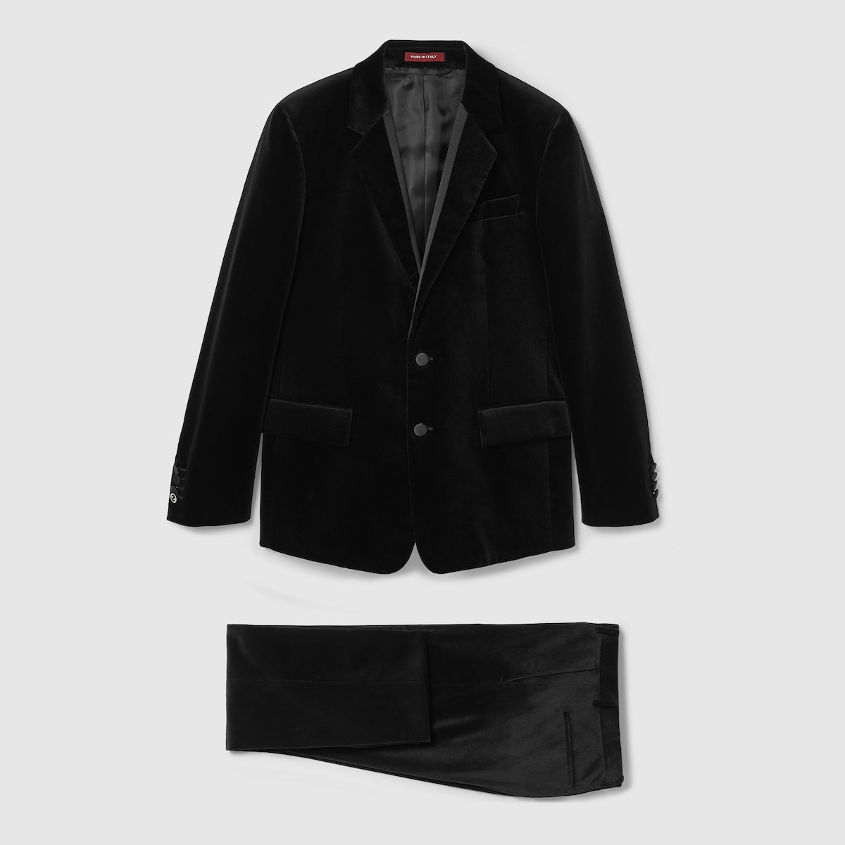 GUCCI スーツ Stretch velvet tuxedo in black | GUCCI® US