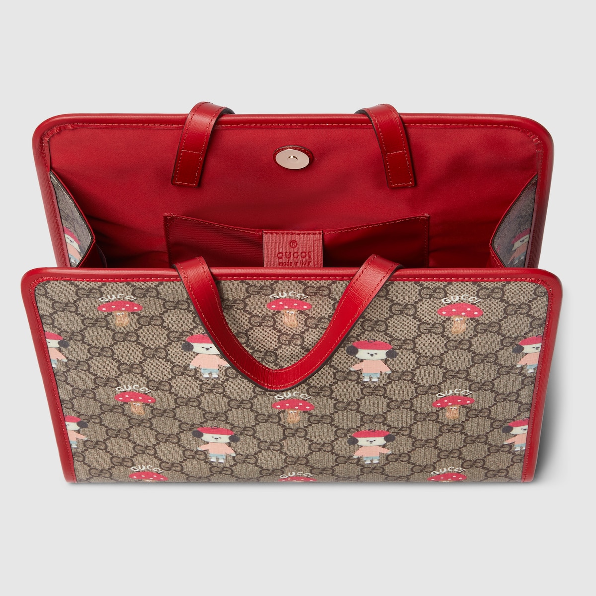 新品タグ付き！GUCCI チルドレン　バック チルドレンズ〕プリント GG バックパック ・ベージュ＆ダーク