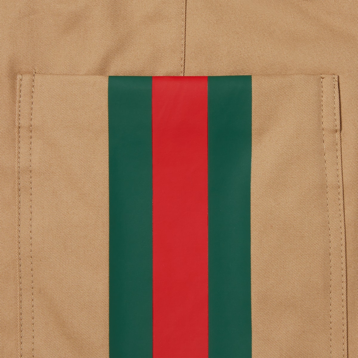 Compact cotton twill pants with Web