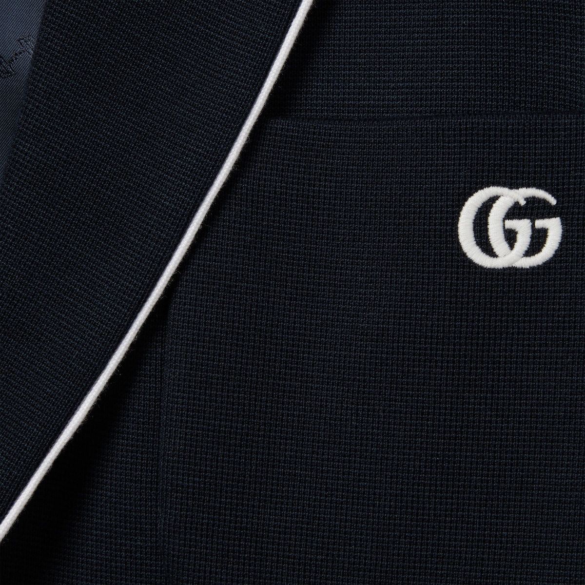 エンブロイダリー付き コットンジャージー ジャケットダーク