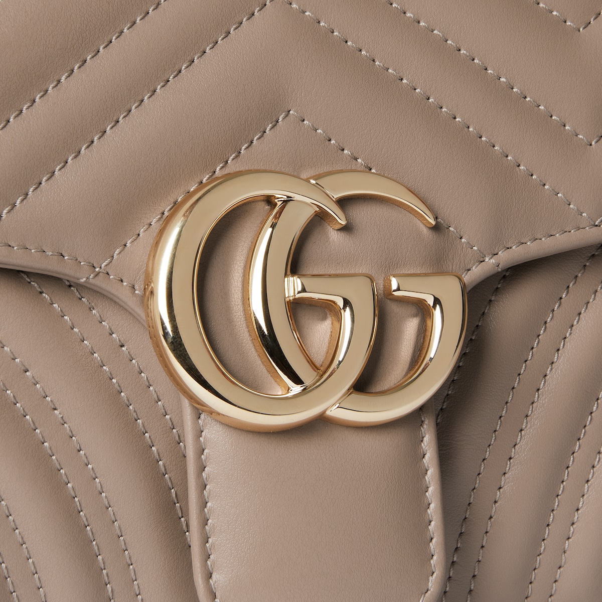 Sac a epaule GG Marmont petit format en cuir taupe GUCCI FR