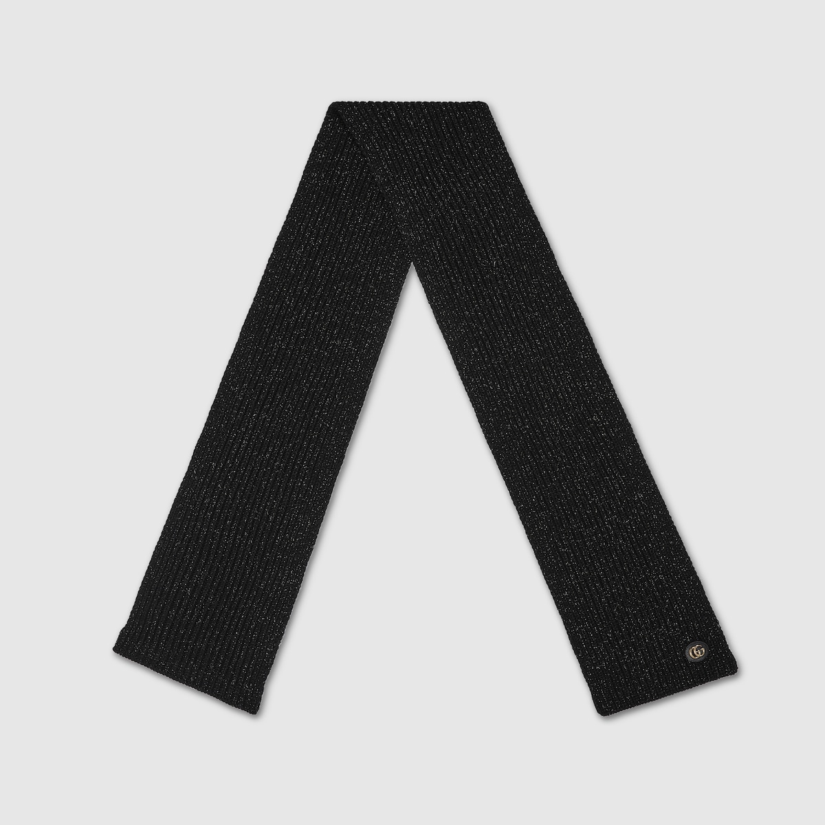Gucci★素敵！Unisex Black Wool GRG Web Hopkins Long Scarf s-l400.jpg