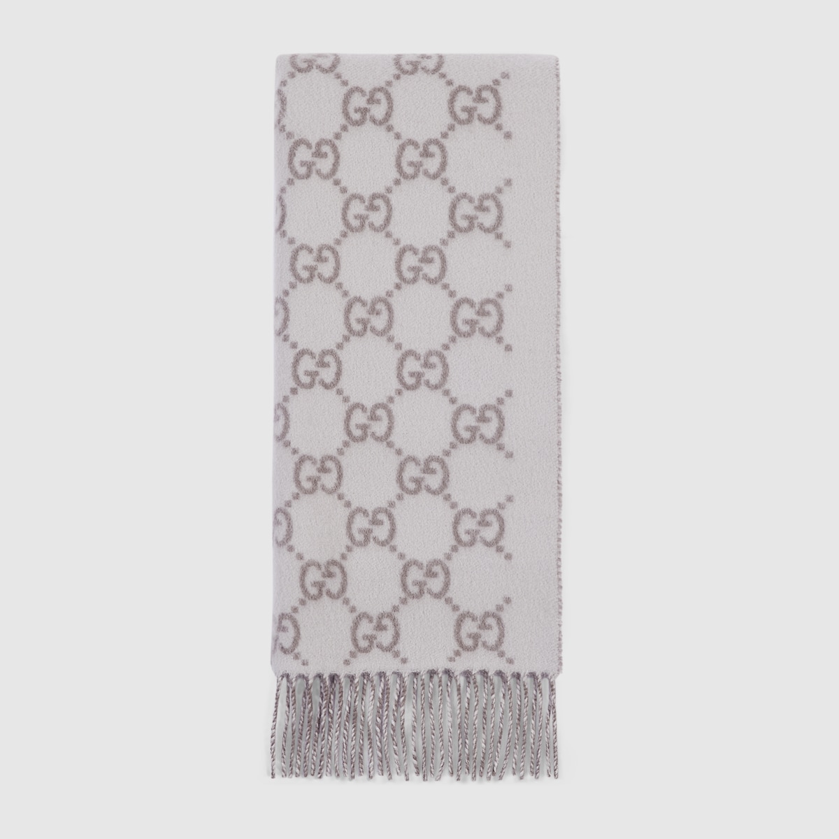 GUCCI GG cashmere scarf with lurex effect ロゴ モノグラム Gucci, scarf with lurex GG print - Unique Designer Pieces