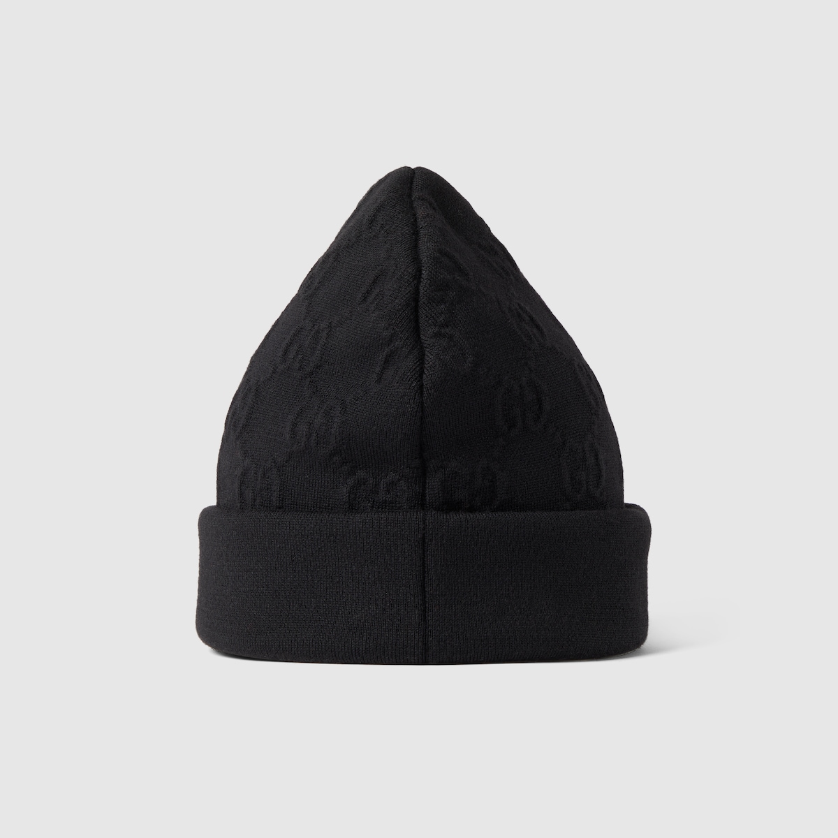 GG wool blend jacquard hat in black | GUCCI® US