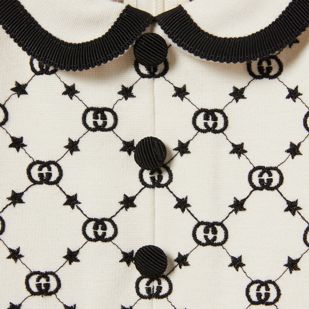 GUCCI KIDS 2点 Children's embroidered jersey dress in ivory and black