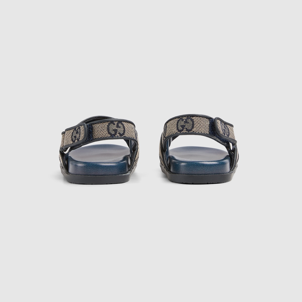 Toddler GG sandal in beige and blue canvas | GUCCI® US
