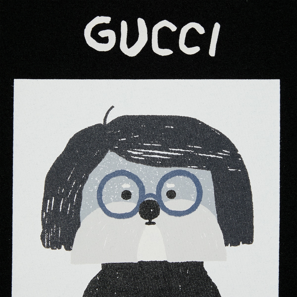 Children's printed cotton T-shirt in black | GUCCI® US