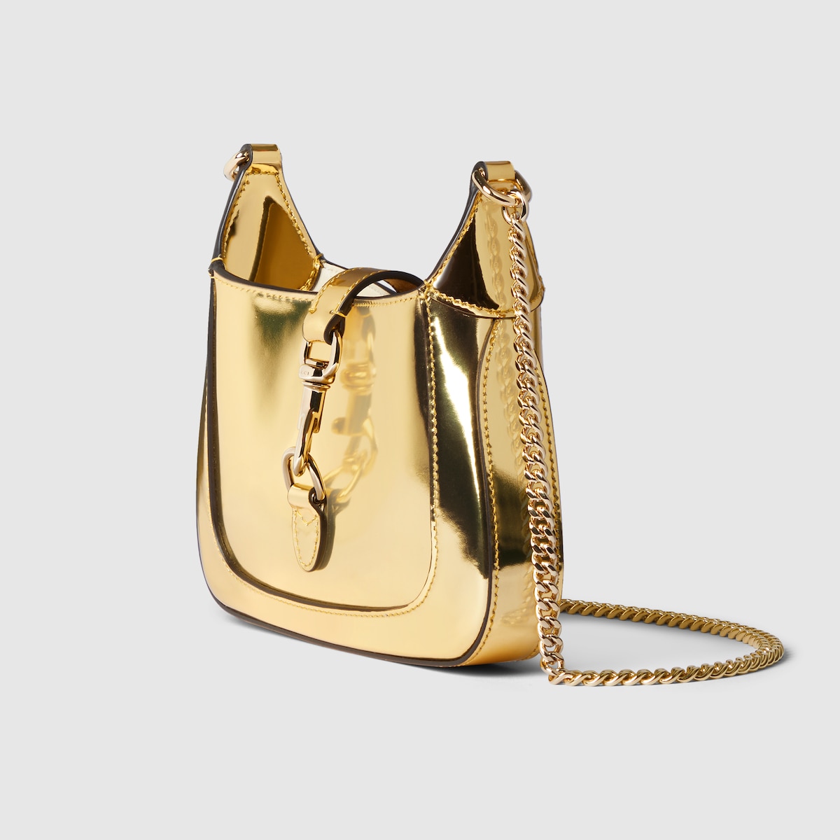 Gucci Jackie Notte mini bag in gold leather | GUCCI® Canada