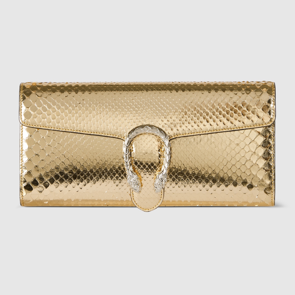 Dionysus python clutch in gold-toned | GUCCI® US