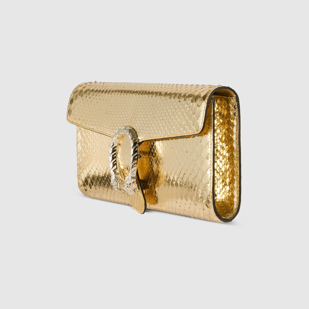 Dionysus python clutch in gold-toned | GUCCI® US