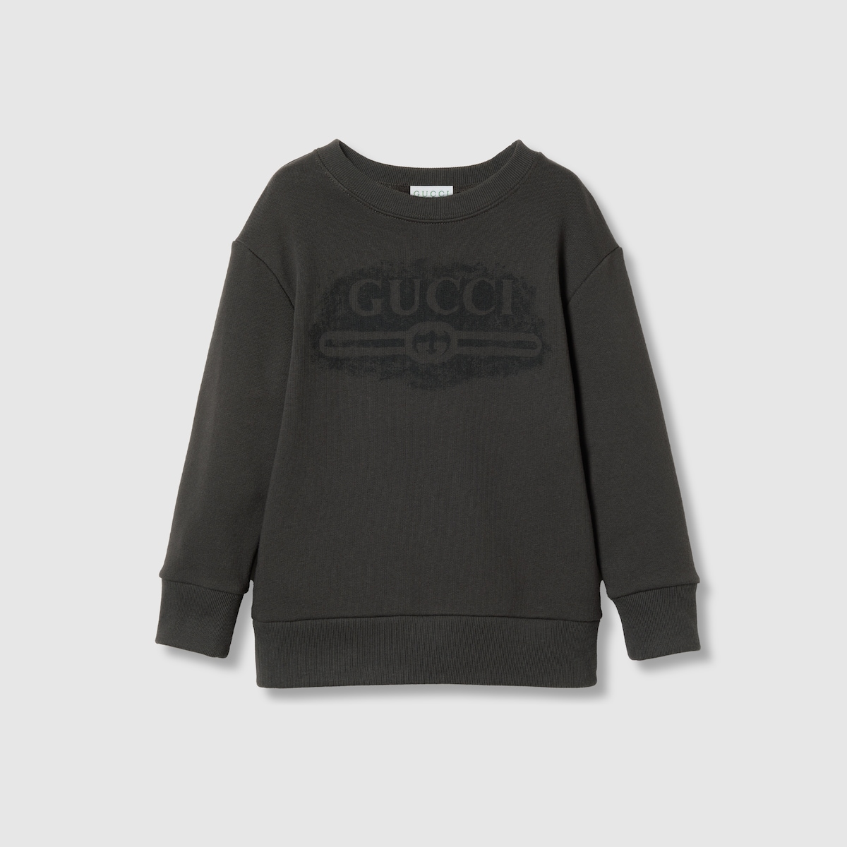 Children's cotton printed sweatshirt in dark grey