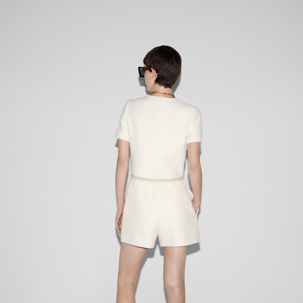 Wool bouclé jumpsuit