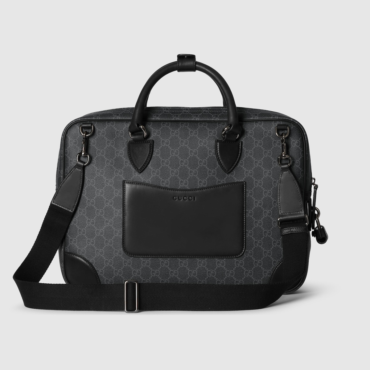 GUCCI 書類ケース GUCCI【グッチ】 ブラック レザー トラベル ドキュメント ケース