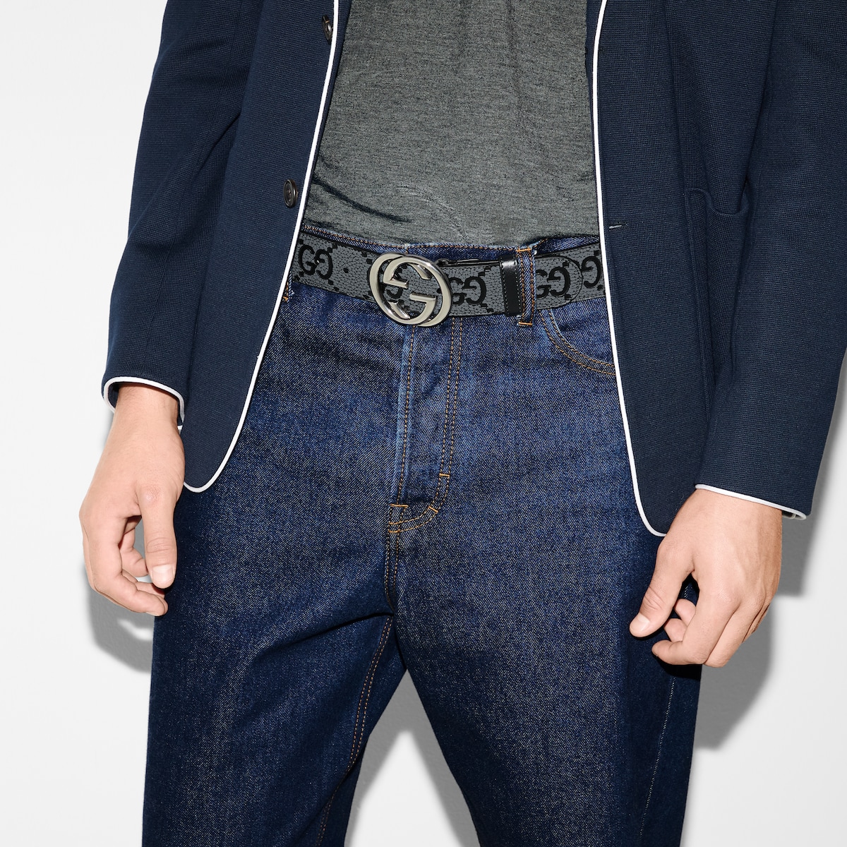 Belt with Interlocking G buckle
