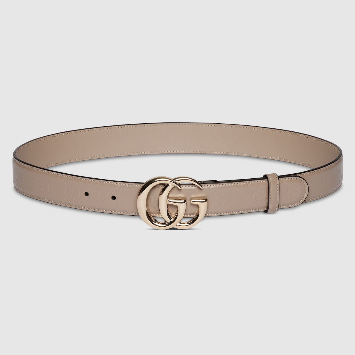 Cintura sottile GG Marmont in pelle tortora | GUCCI® IT