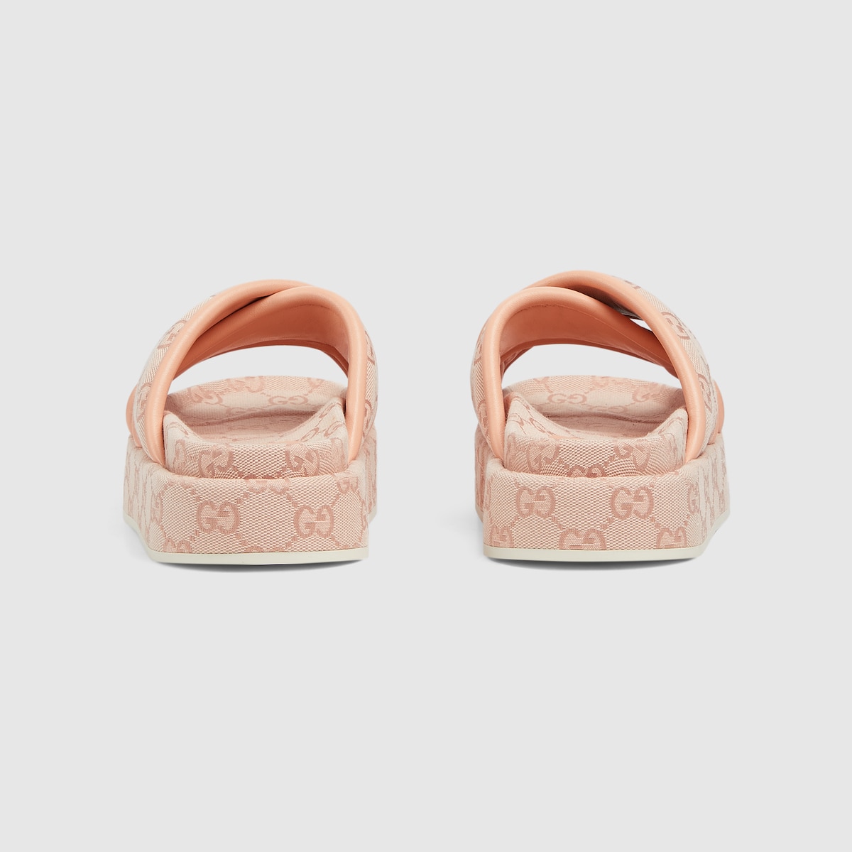 Women's GG platform sandal in light pink Original GG canvas