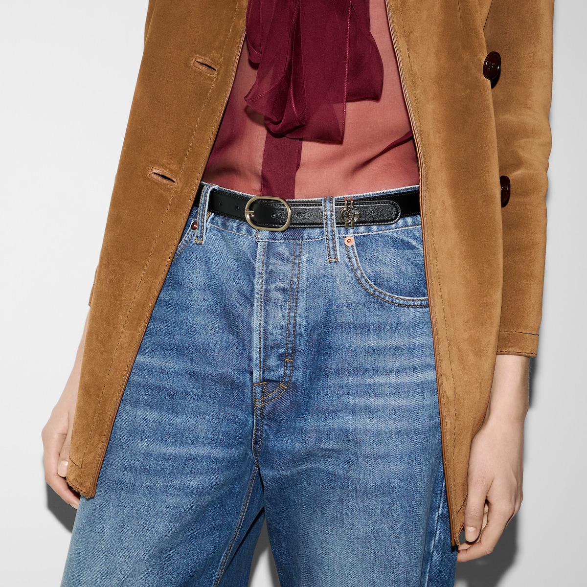 カルボナーラGUCCI ベルト インターロッキングG バックル付き ベルト ・ブラック レザー | GUCCI公式