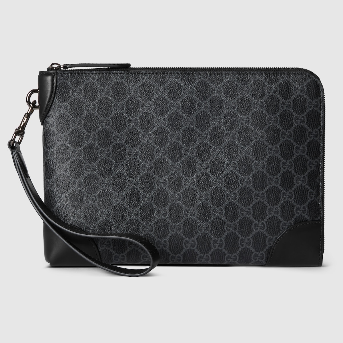 GG Emblem small business case in black fabric - thumbnail 5