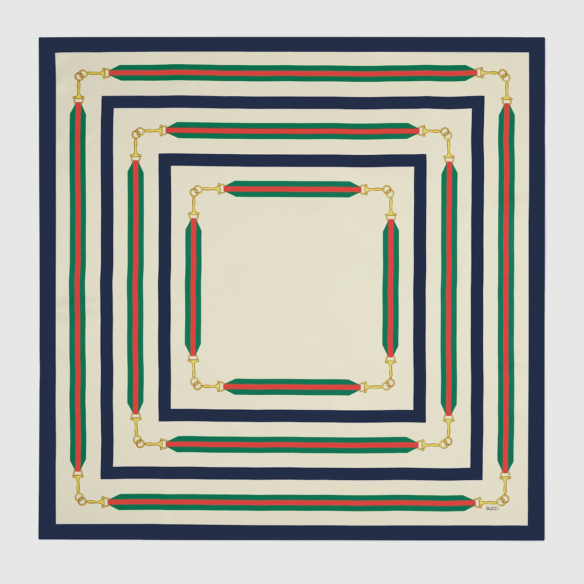 スカーフ PRINTED SILK TWILL CARRE' Printed silk twill carré in ivory | GUCCI® US
