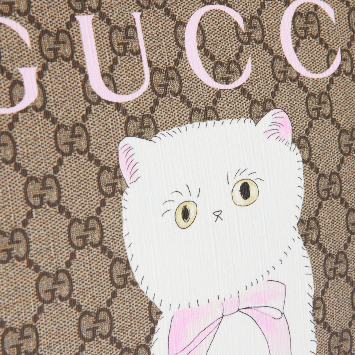 Children's printed GG tote bag in beige and dark brown Supreme