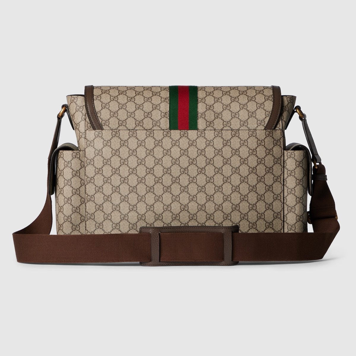 Large changing bag in beige and dark brown Supreme | GUCCI® US