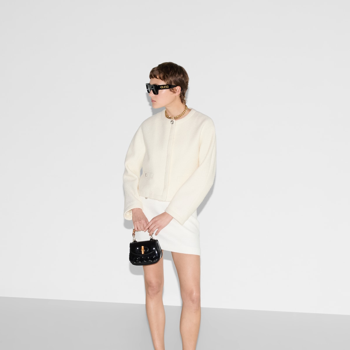 GUCCI グッチ 803857 ZARWV 9003 ウールブークレ ジャケット 803857_ZARWV_9003_005_100_0000