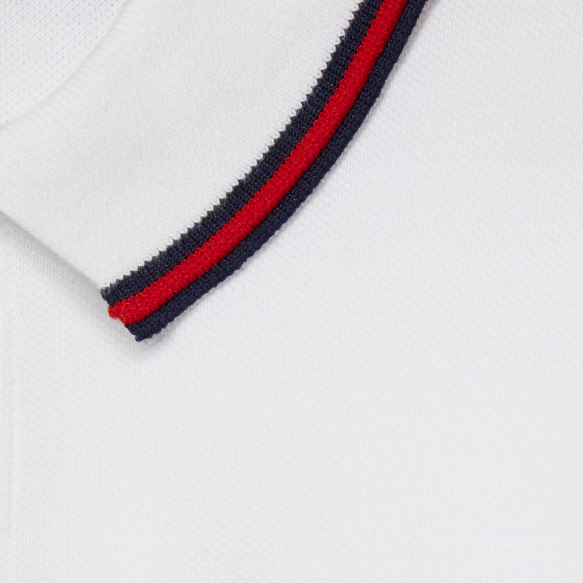 Children's cotton polo top with Web in white