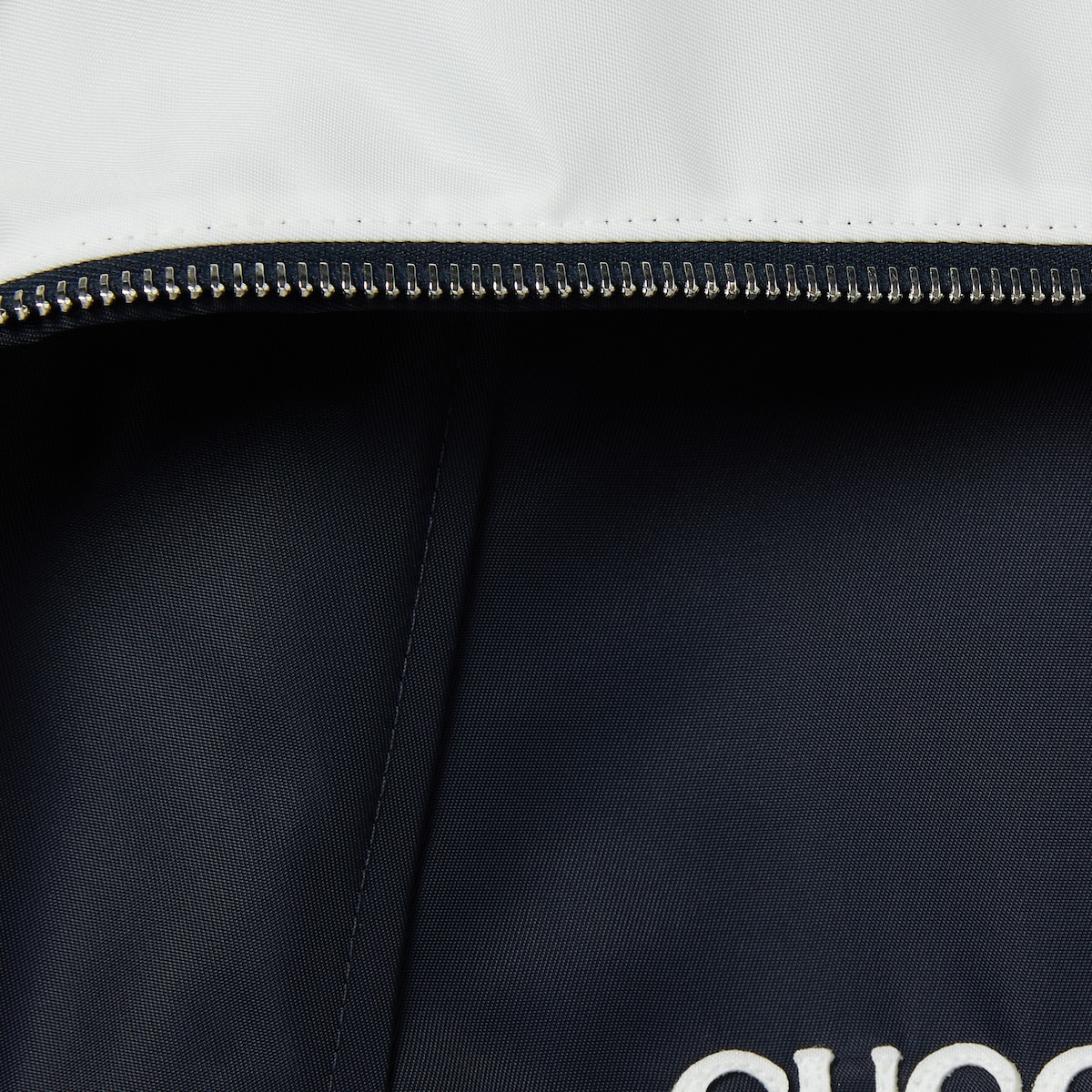 Nylon twill jacket with patch