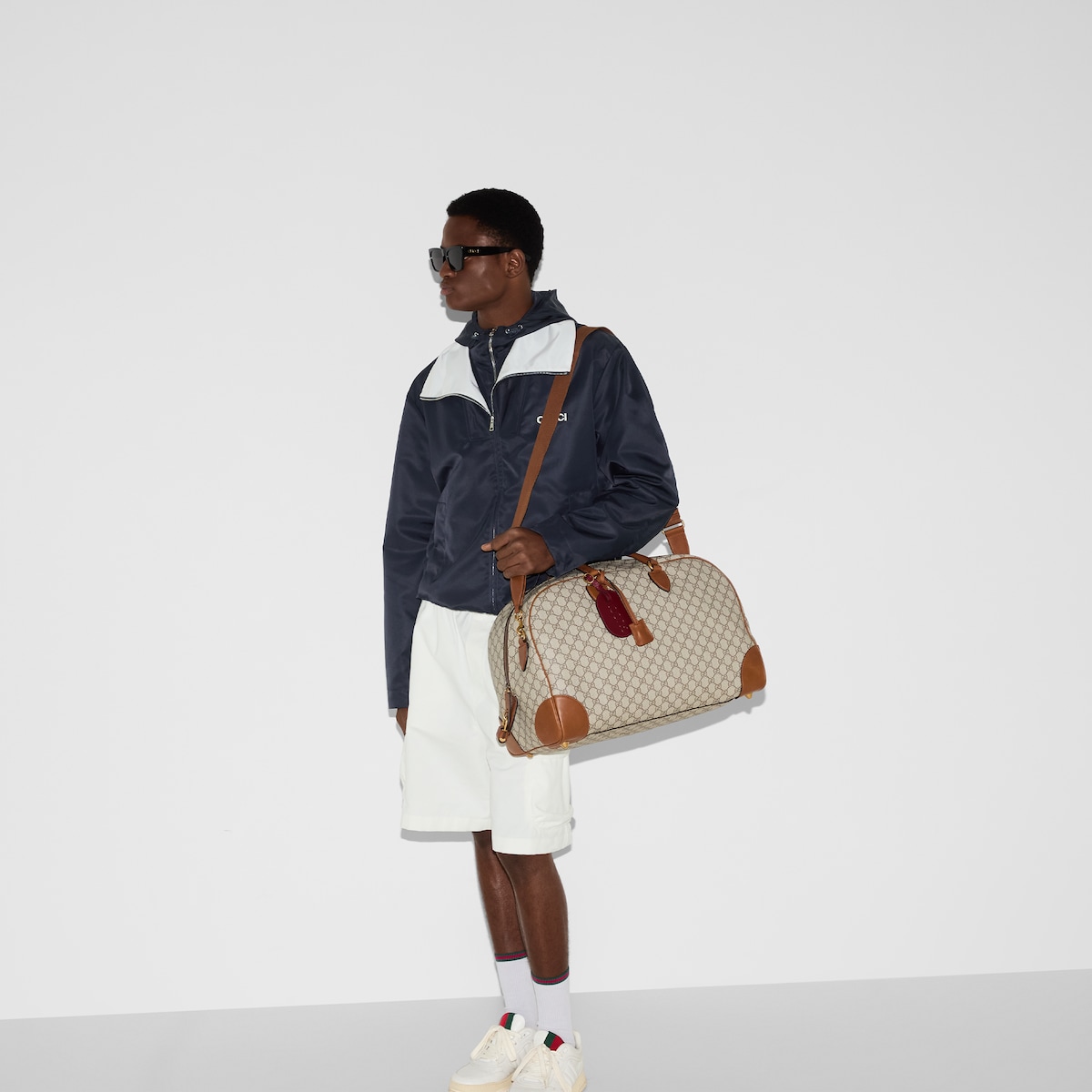 Gucci Men's GG Emblem Duffle Bag Black