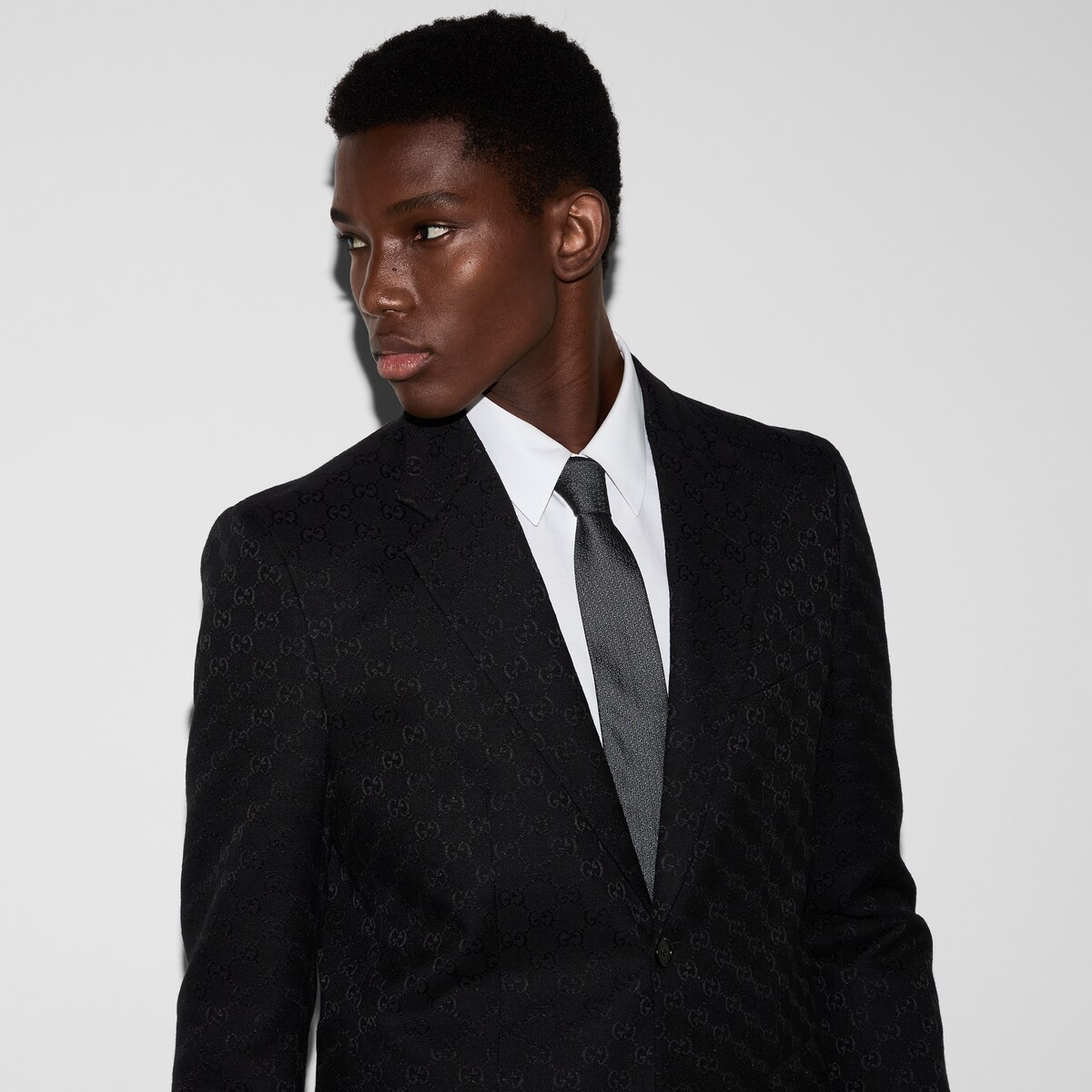 【関税＆送料込み】Gucci Tie Silk tie with Double G detail in black | GUCCI® US