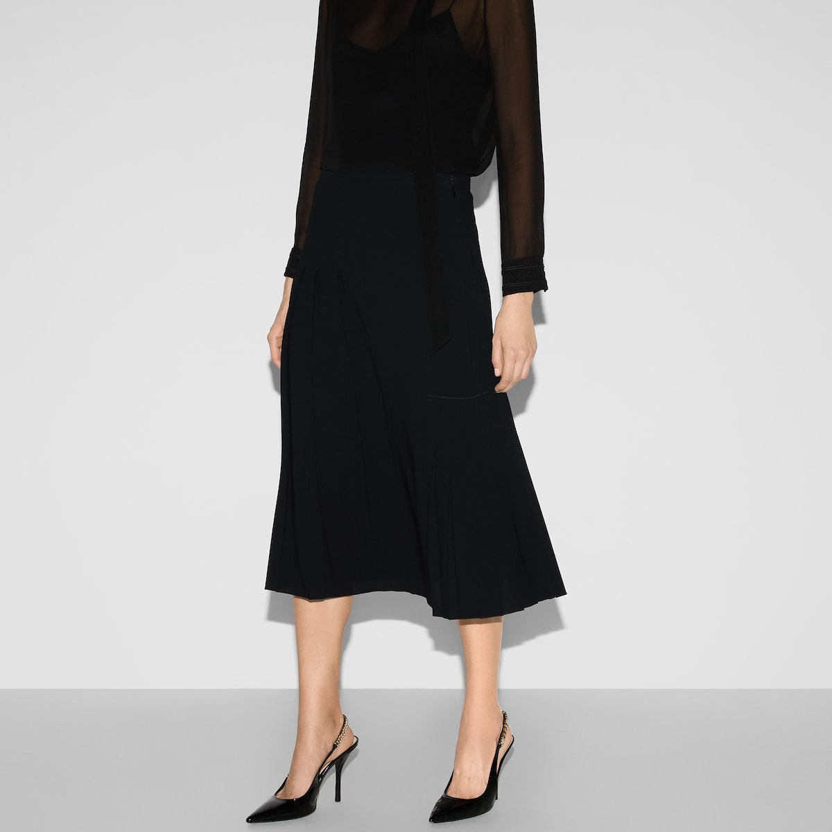Light viscose sable skirt