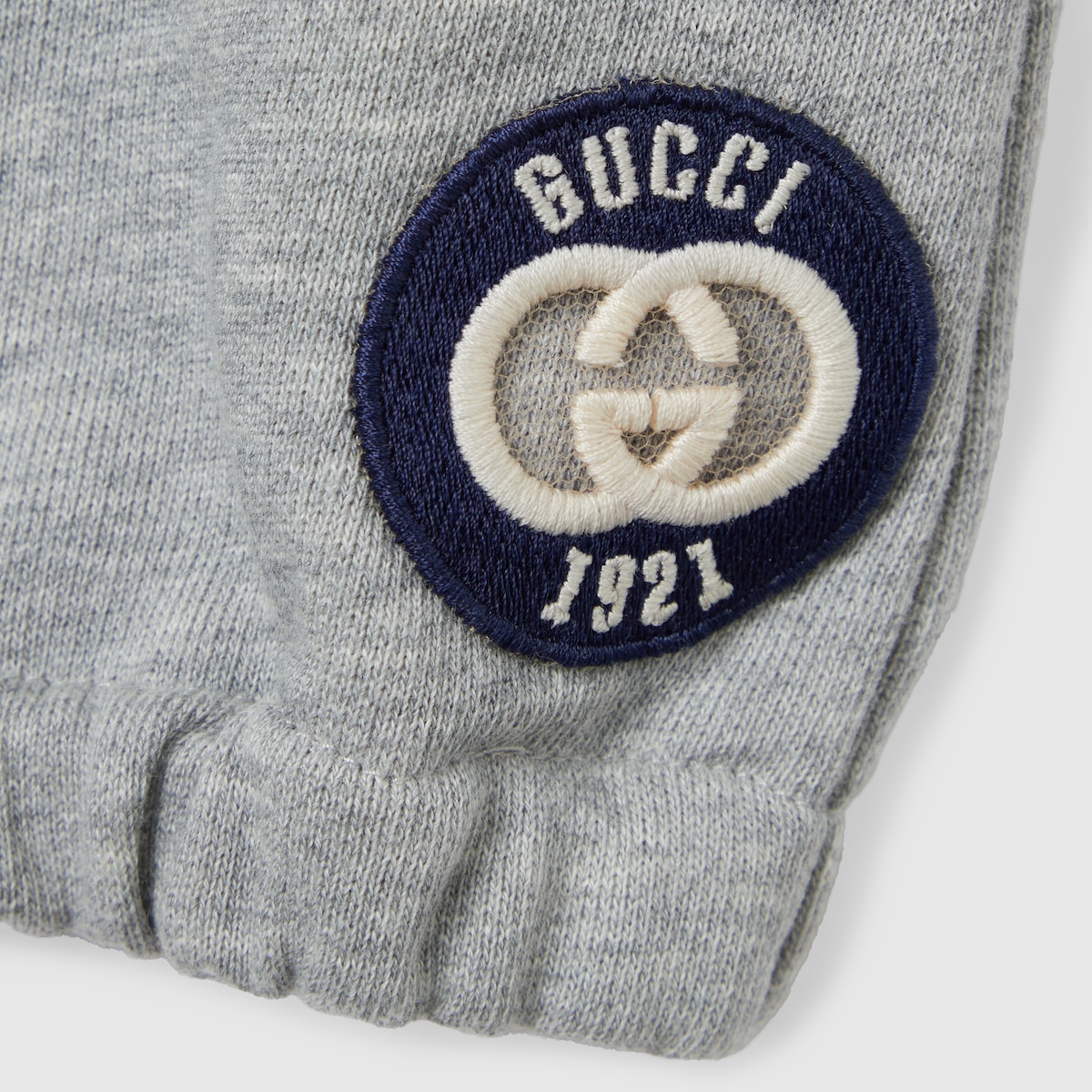 Baby embroidered cotton sweatshirt in light grey | GUCCI® US