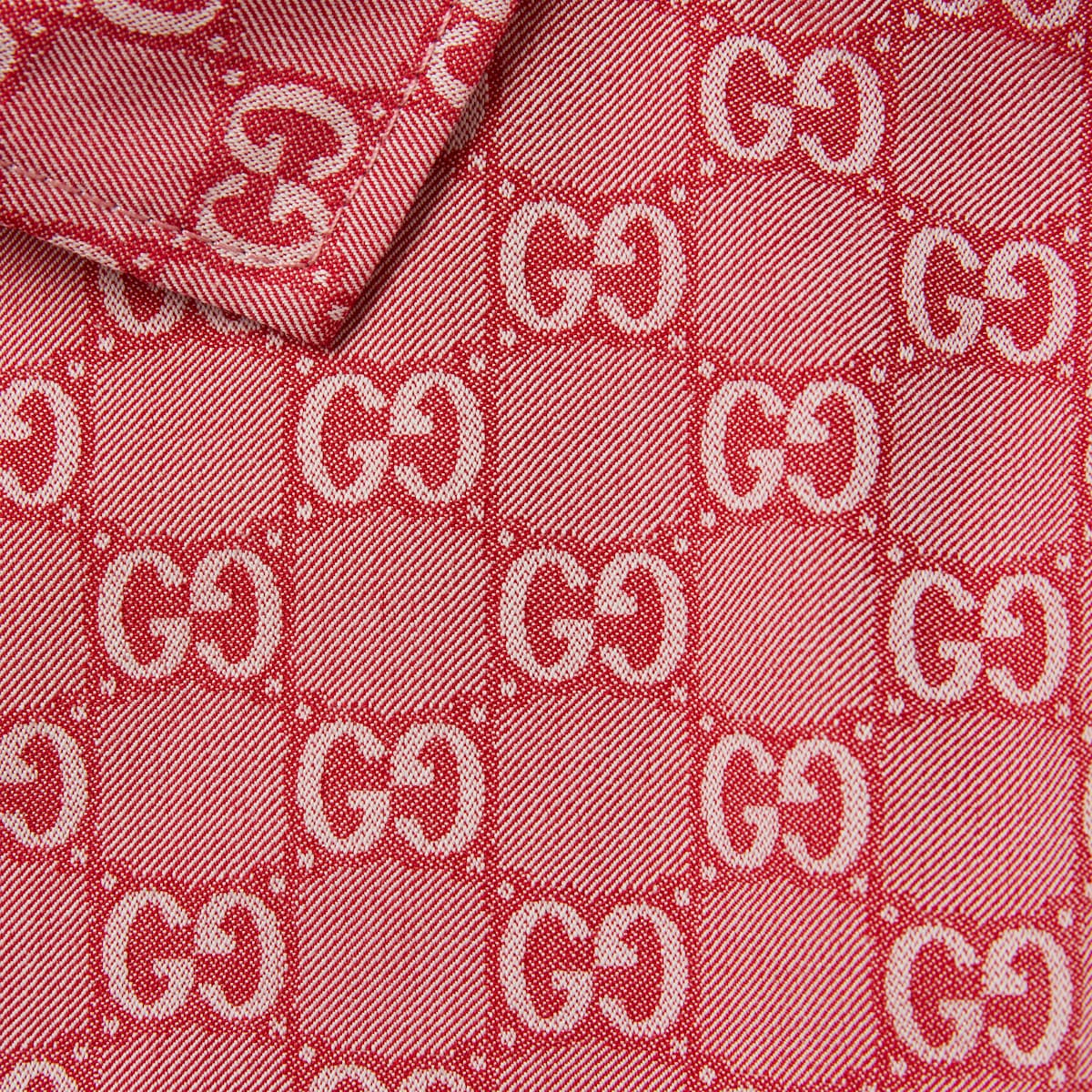 GUCCI 赤 レザー ノートカバー GGパターン