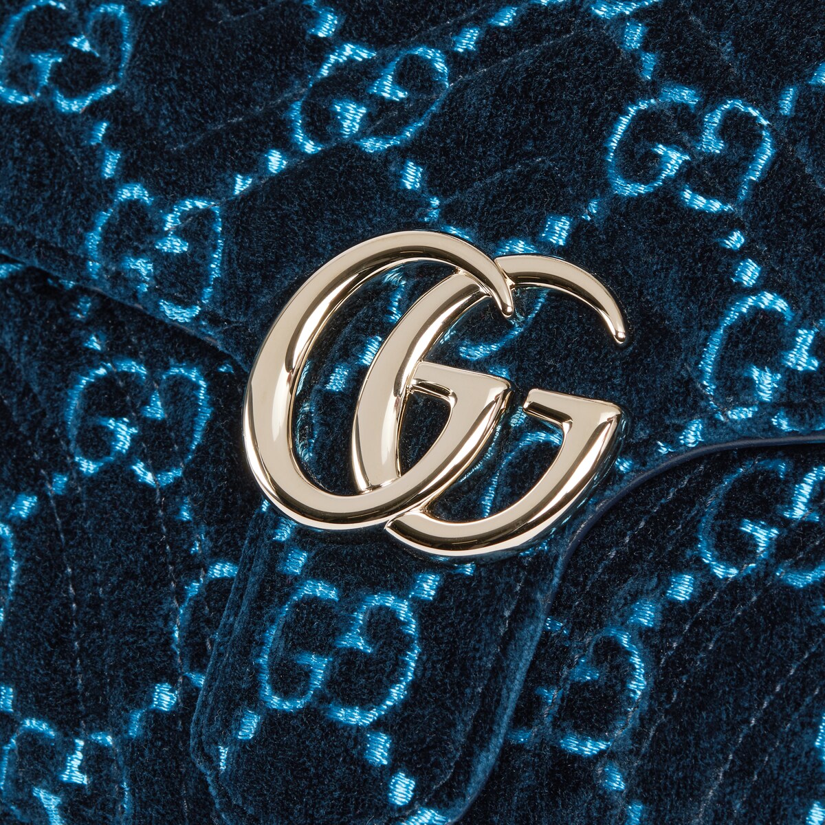 Gucci marmont mini blue velvet online