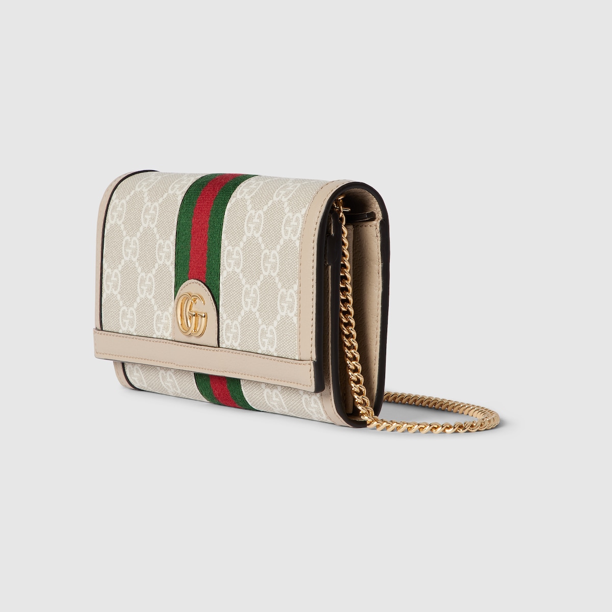 長財布 Gucci Ophidia Wallet On Chain Ophidia wallet on chain in beige and white Supreme | GUCCI® US