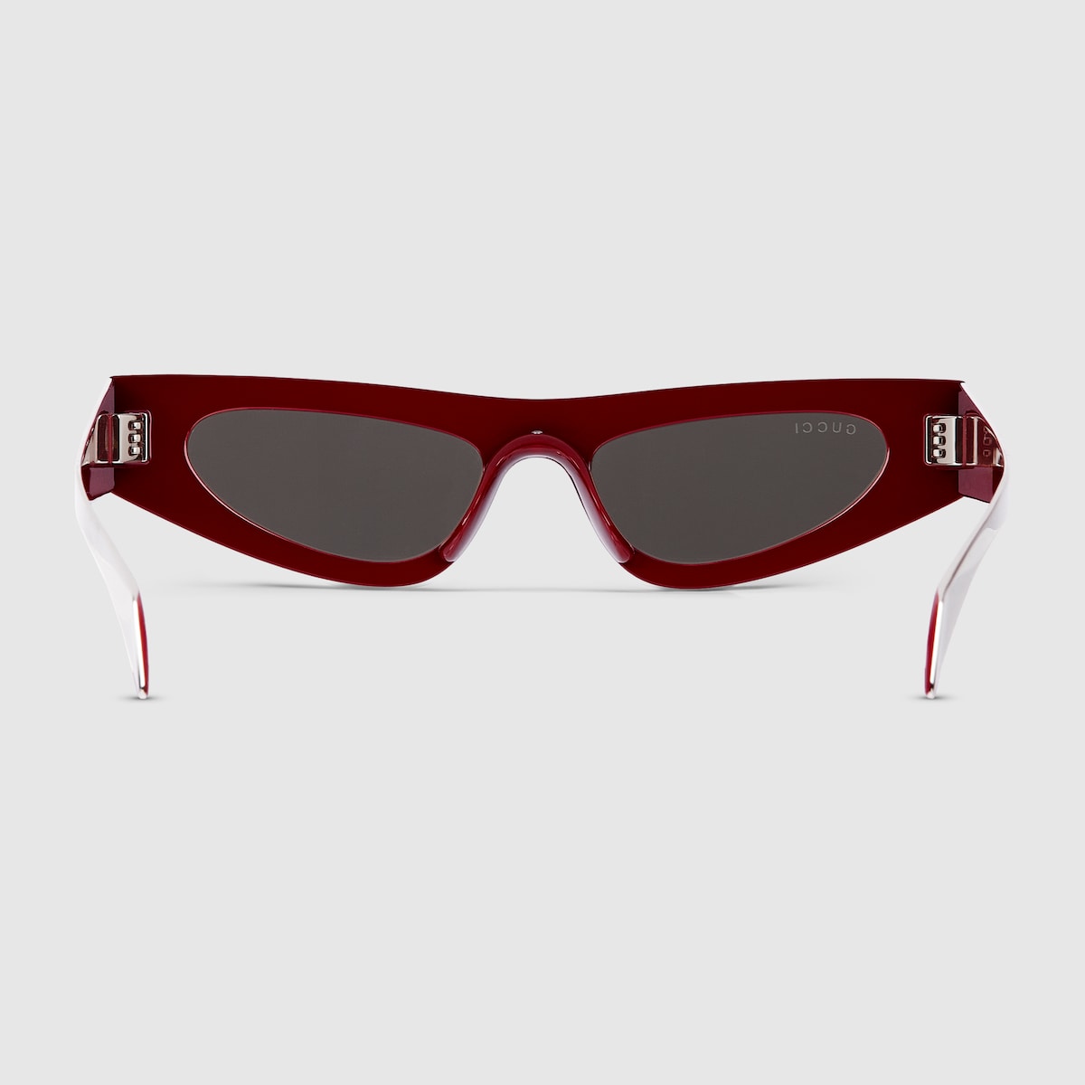 GUCCI シルバーキャットアイサングラス Cat-eye frame sunglasses in silver | GUCCI® US