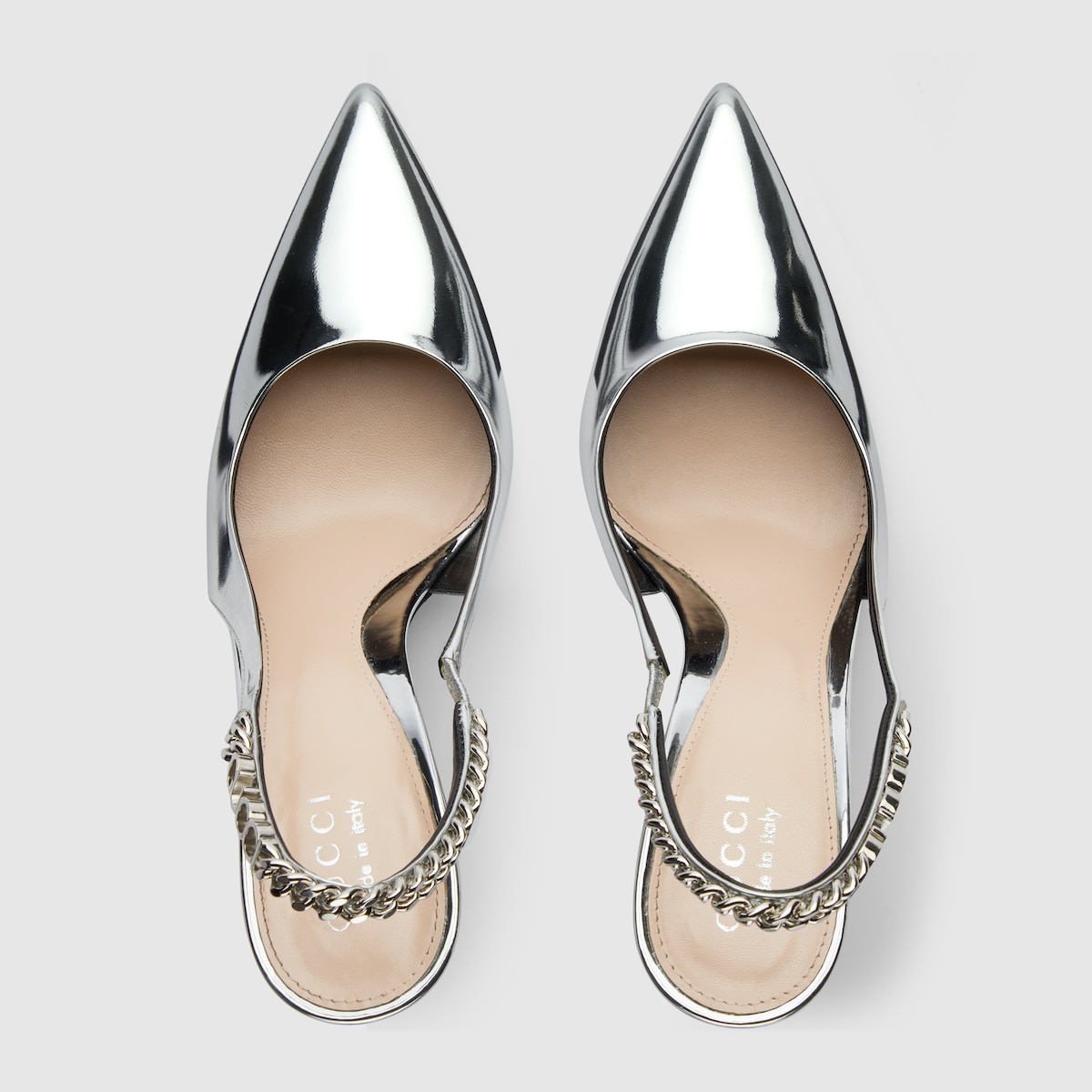 Gucci silver pumps discount