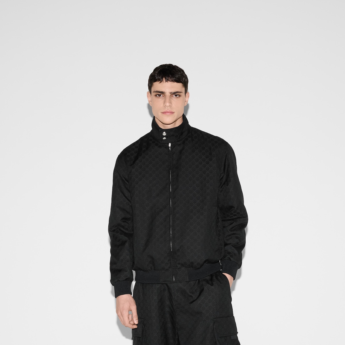 GUCCI GGパターン ジップアップニットジャケット wine-king_2888800000008024