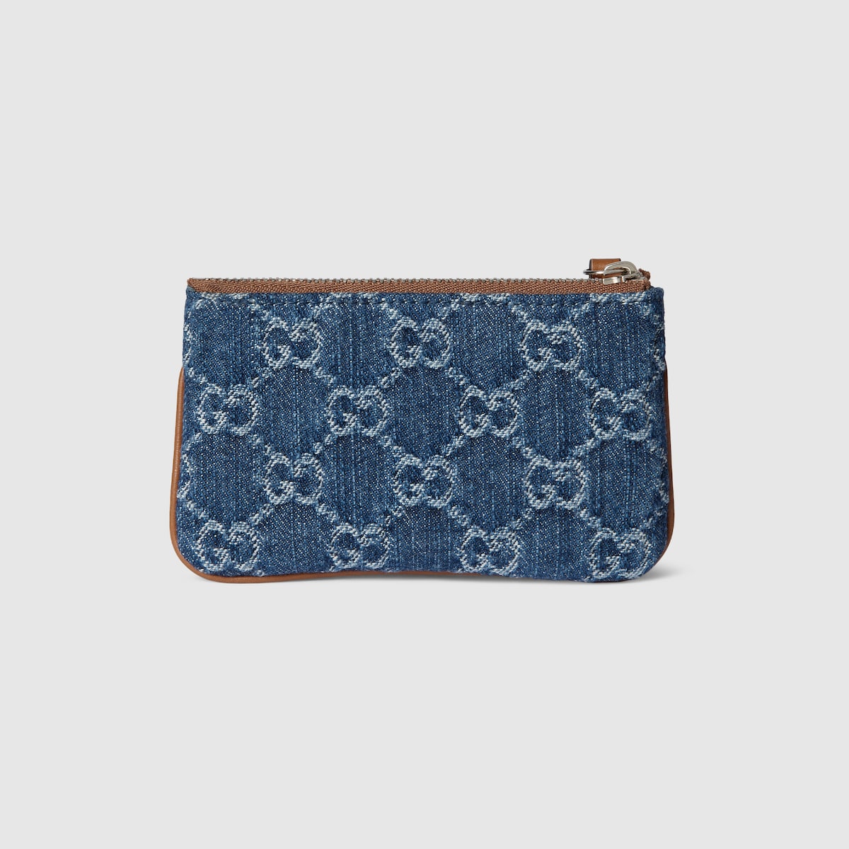 GUCCI デニム キーケース コインケース GGパターン GG Emblem key pouch in blue and ivory denim | GUCCI® US