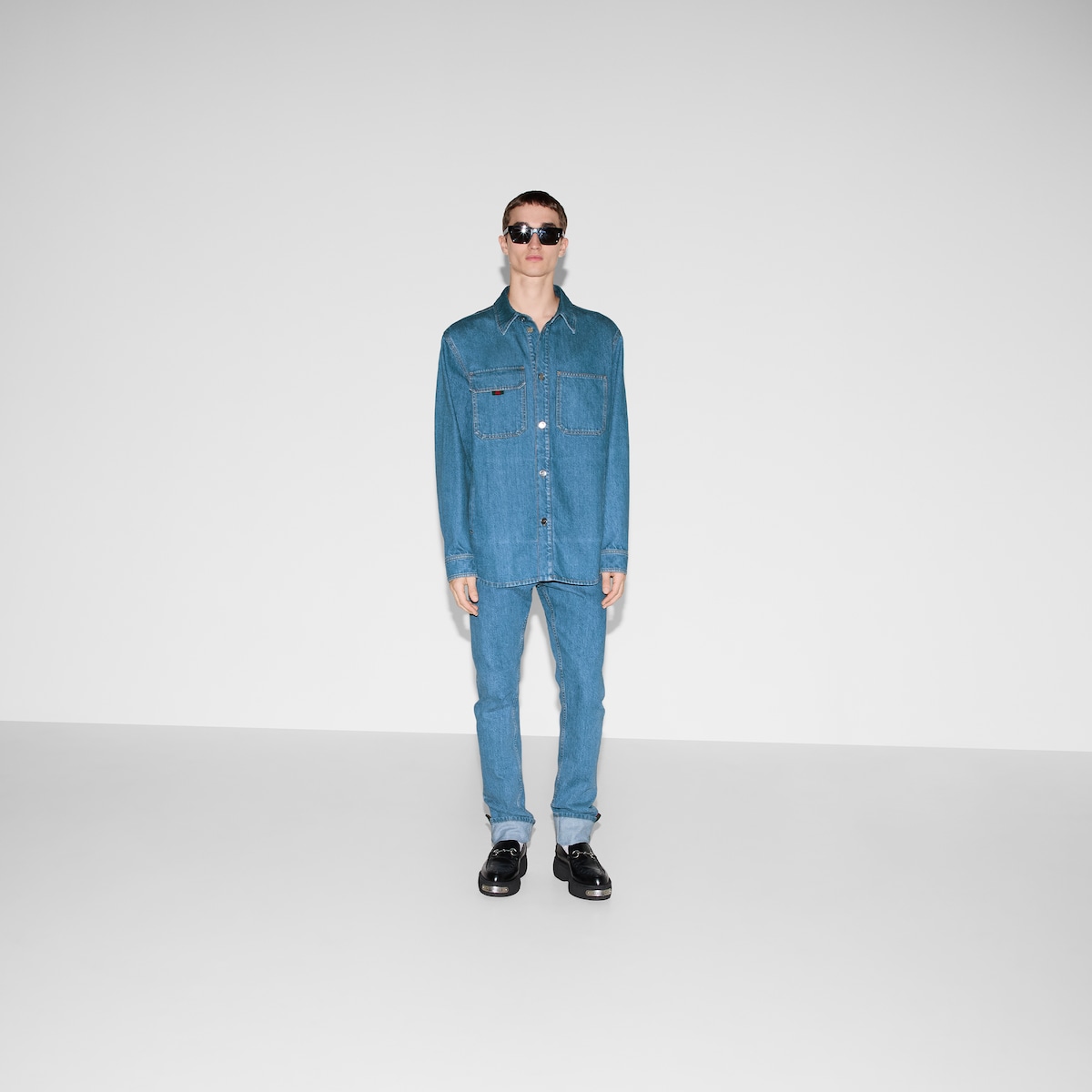 Relaxed fit denim shirt