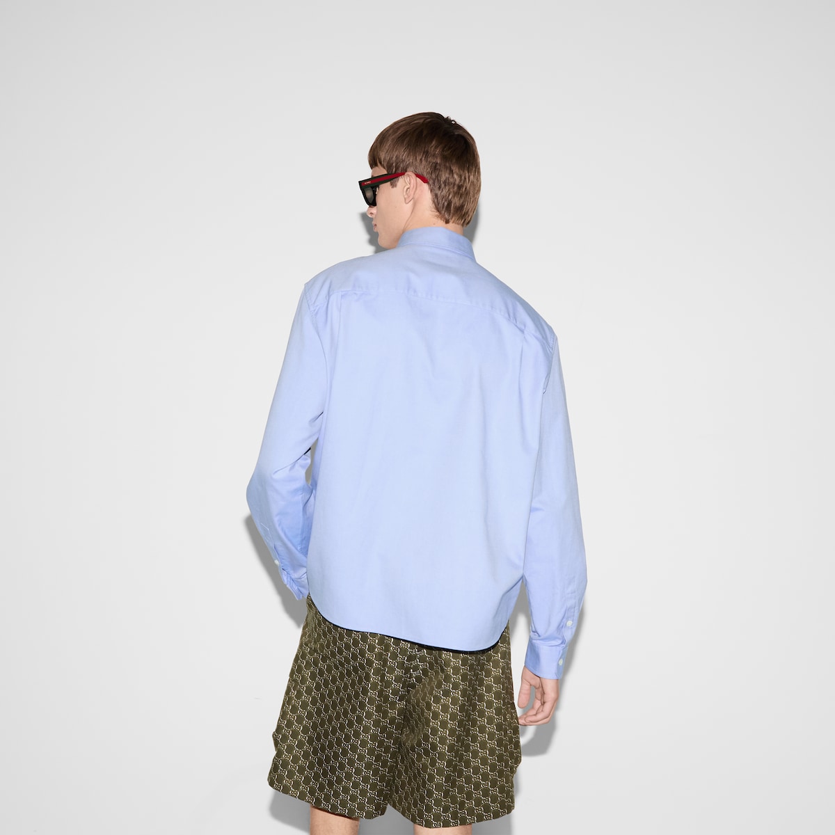 nei5ページ エンブロイダリー入り オックスフォードコットン シャツ