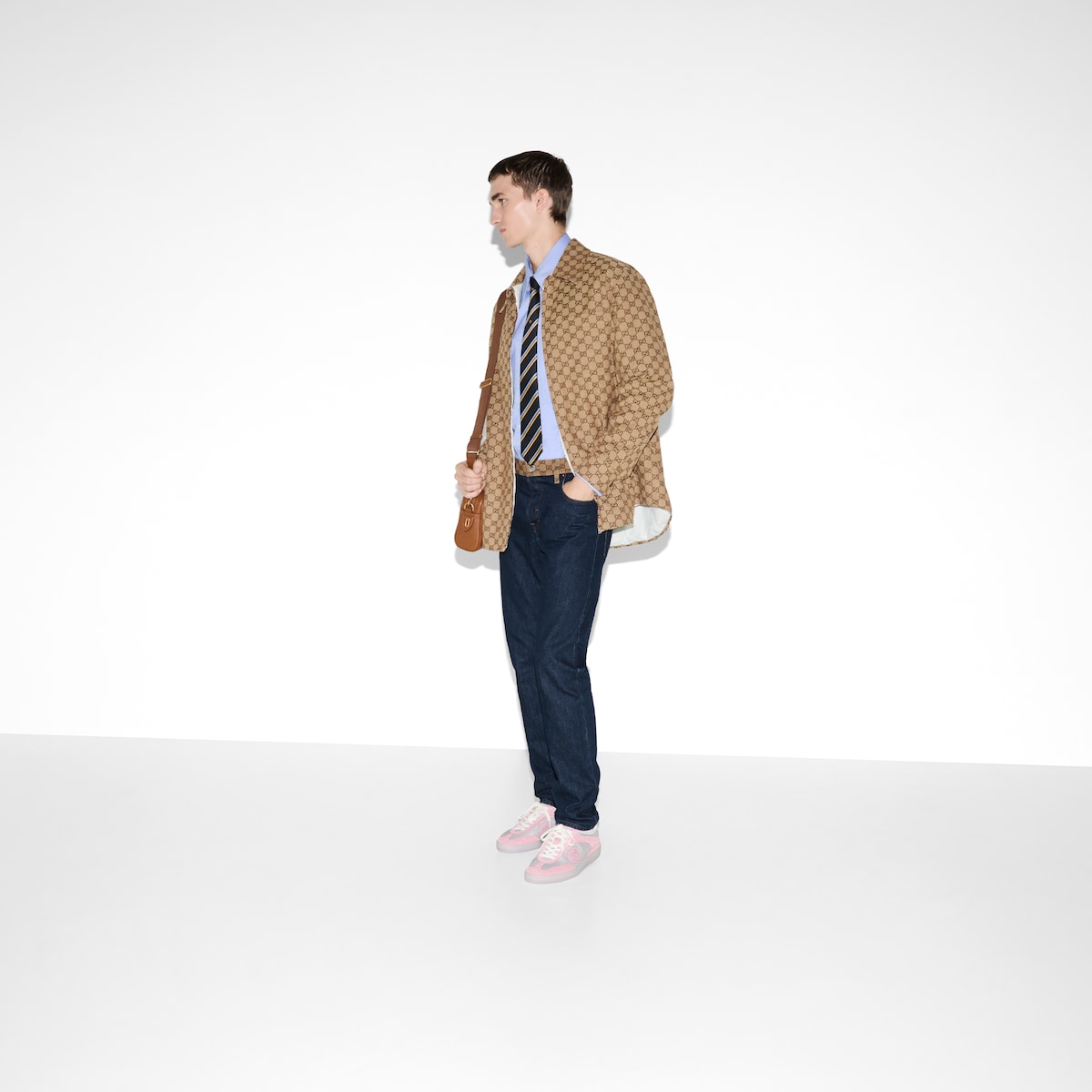 Tapered denim pant in dark blue | GUCCI® US