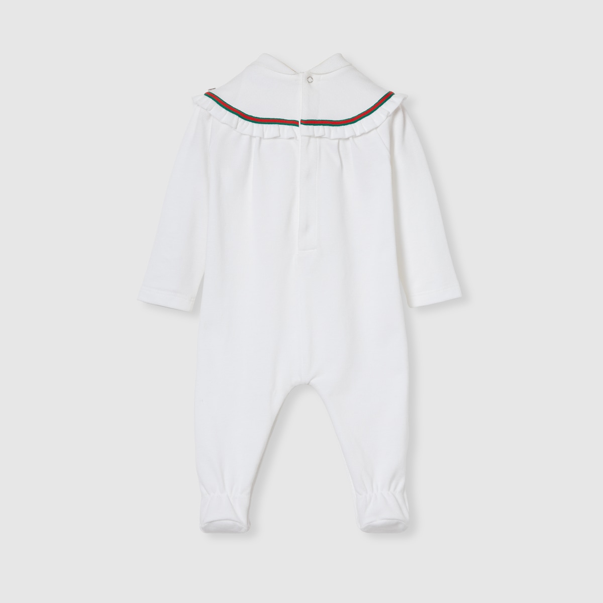 Baby cotton one-piece with Web in white | GUCCI® US