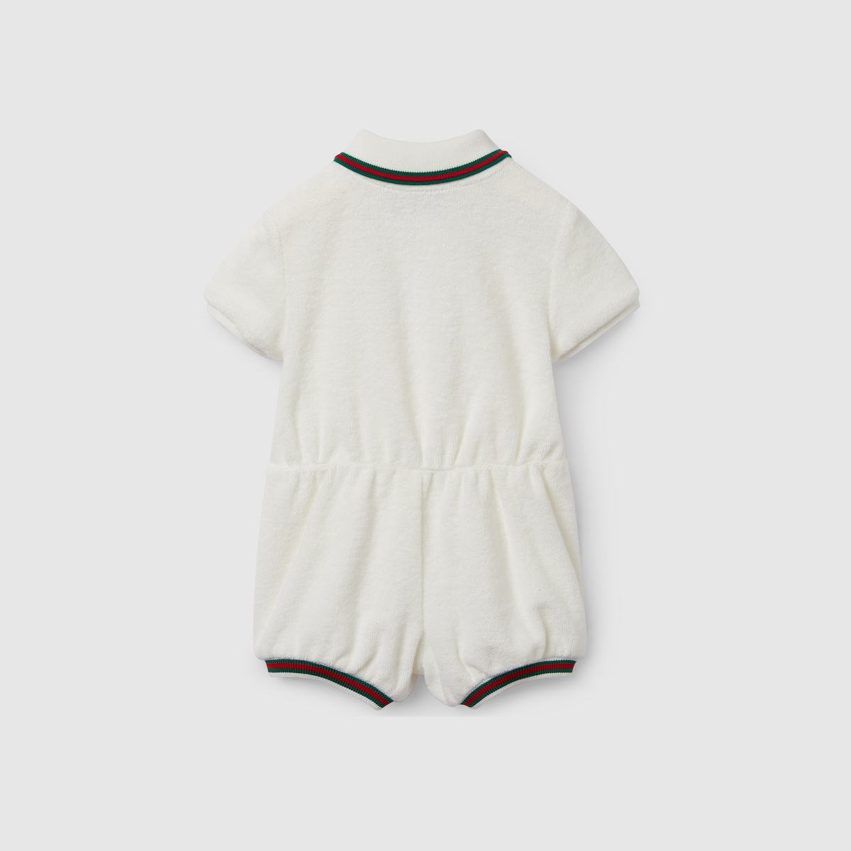 Baby cotton one-piece with Web in white | GUCCI® US
