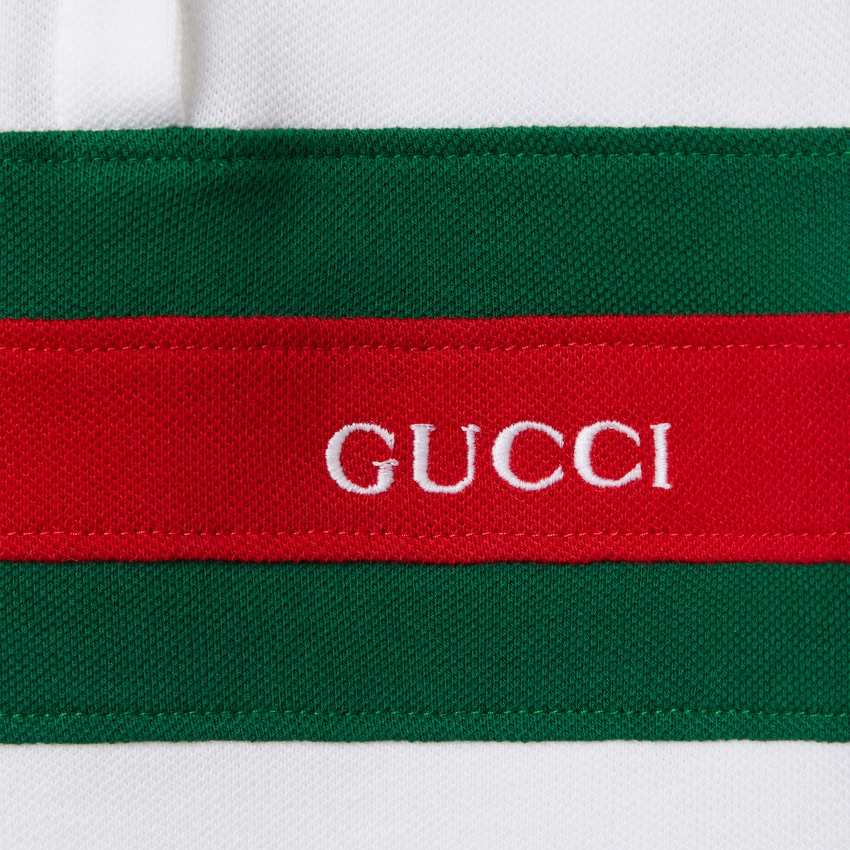 Baby cotton dress with Web in white | GUCCI® US