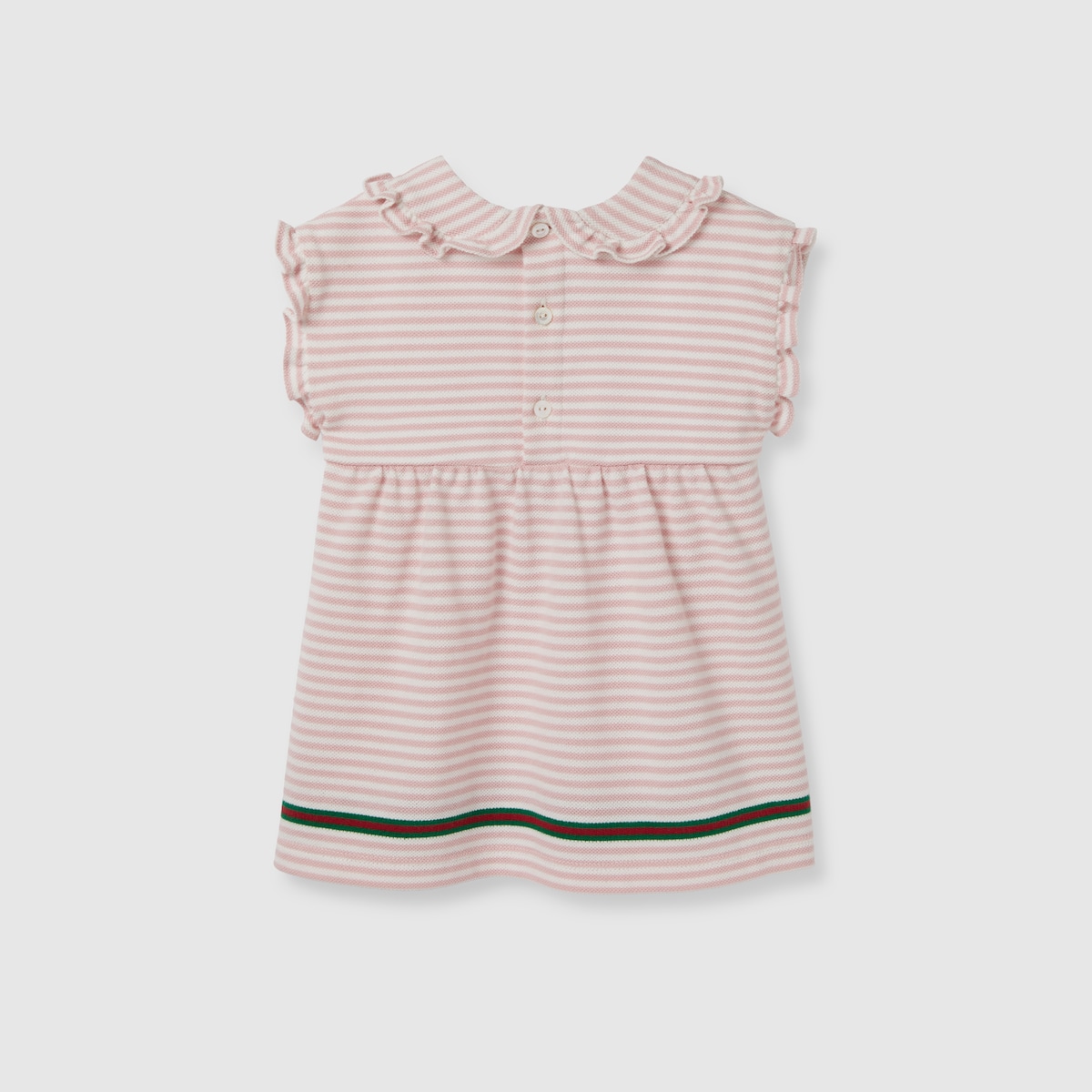 お得セット Baby embroidered cotton dress in white and pink | GUCCI® US ミュージシャン