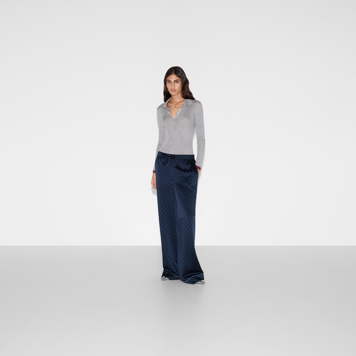 GG satin pants